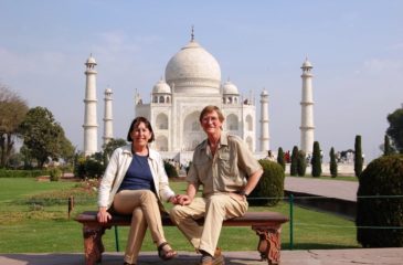 Jacky and Bill Keith at the Taj Mahal 
Photo Credit: Esplanade Travel