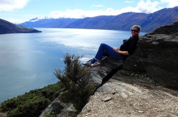 Kit enjoying beautiful Lake Wanaka scenery 
Photo Credit: Esplanade Travel